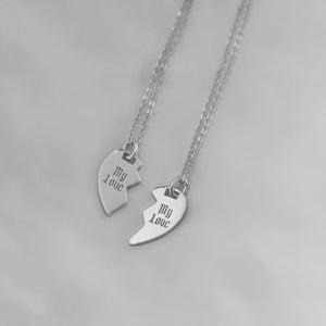 My Love 2-Piece Necklace - Silver